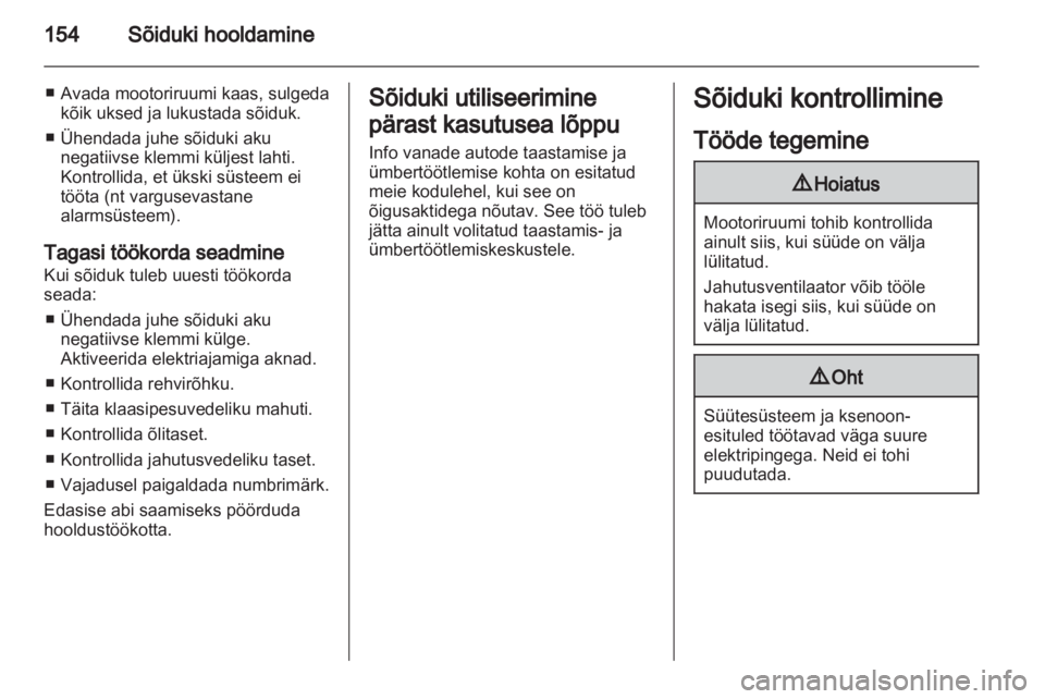 OPEL ANTARA 2013.5  Omaniku käsiraamat (in Estonian) 