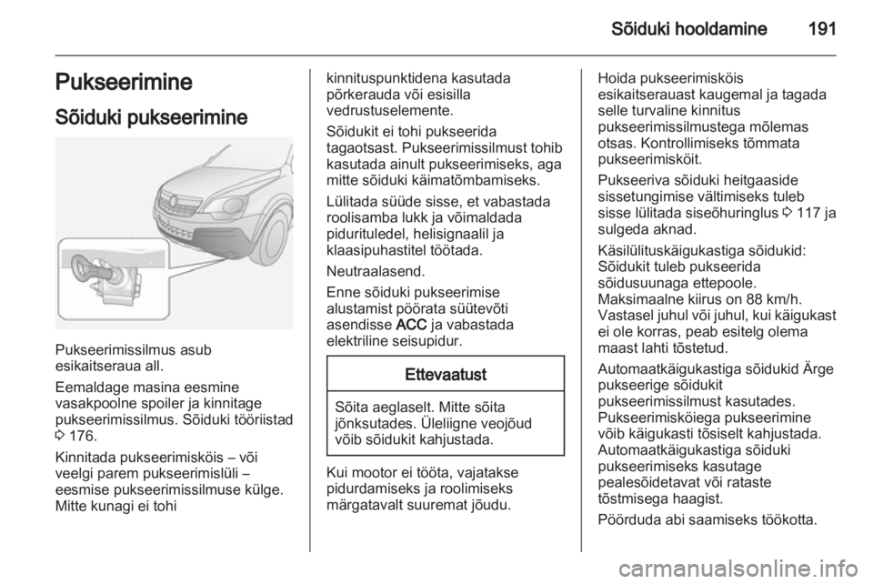 OPEL ANTARA 2013.5  Omaniku käsiraamat (in Estonian) 