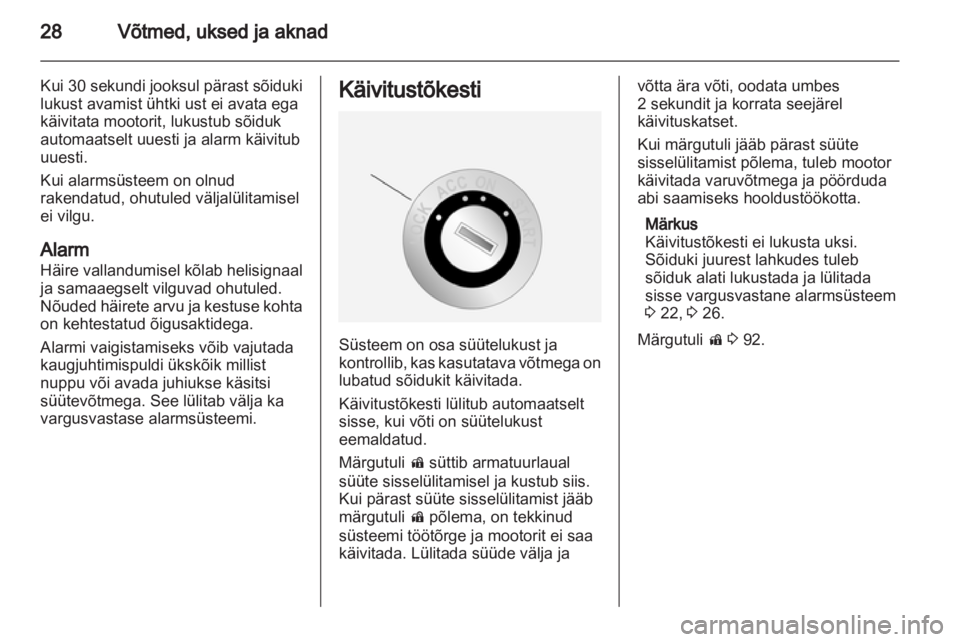 OPEL ANTARA 2013.5  Omaniku käsiraamat (in Estonian) 