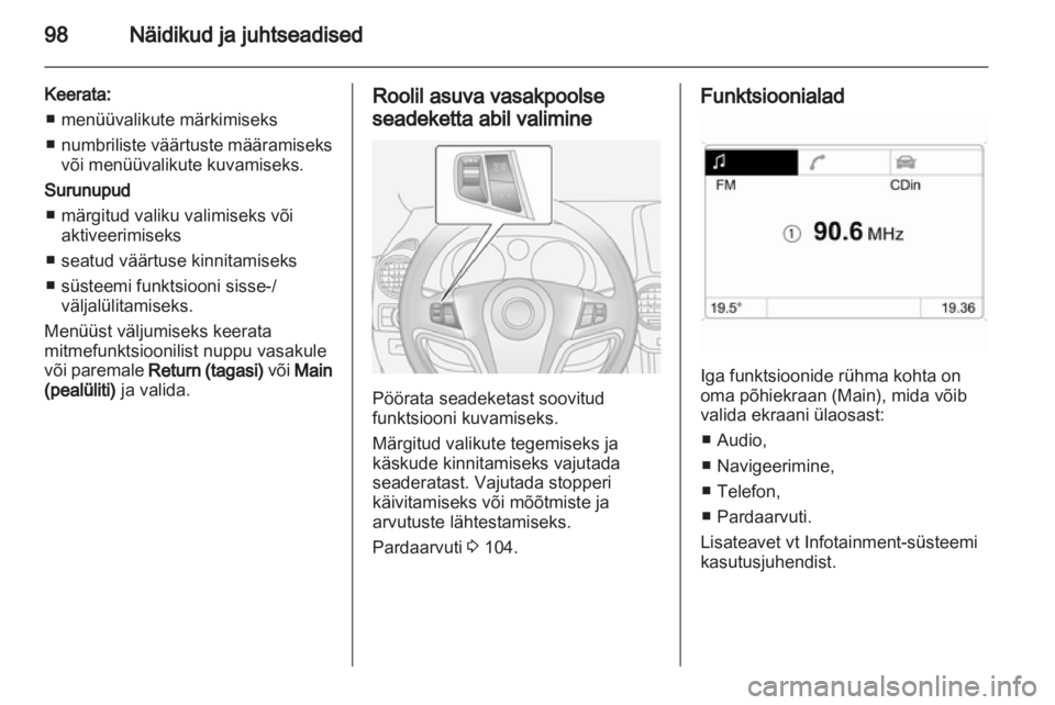 OPEL ANTARA 2013.5  Omaniku käsiraamat (in Estonian) 