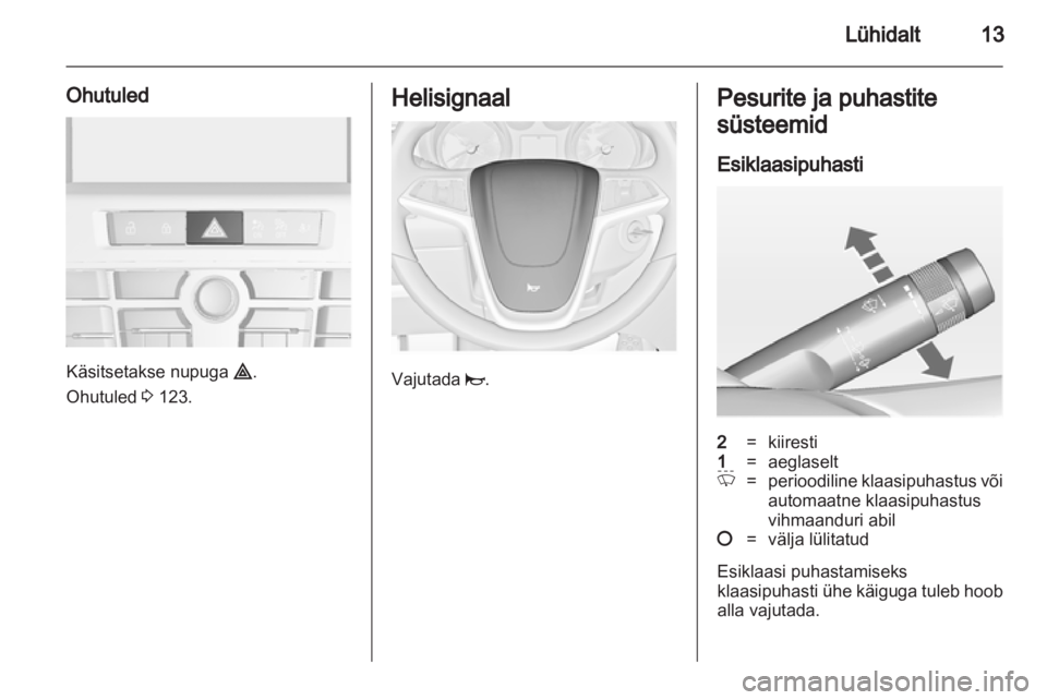 OPEL ASTRA J 2011  Omaniku käsiraamat (in Estonian) 