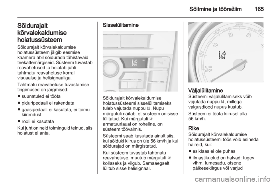 OPEL CASCADA 2013.5  Omaniku käsiraamat (in Estonian) 