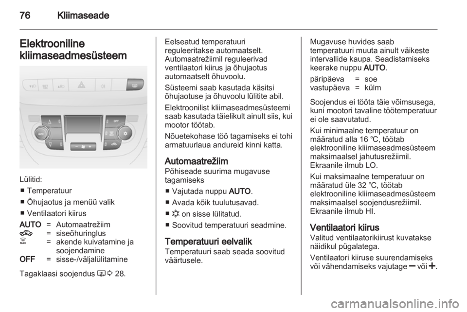 OPEL COMBO D 2012  Omaniku käsiraamat (in Estonian) 