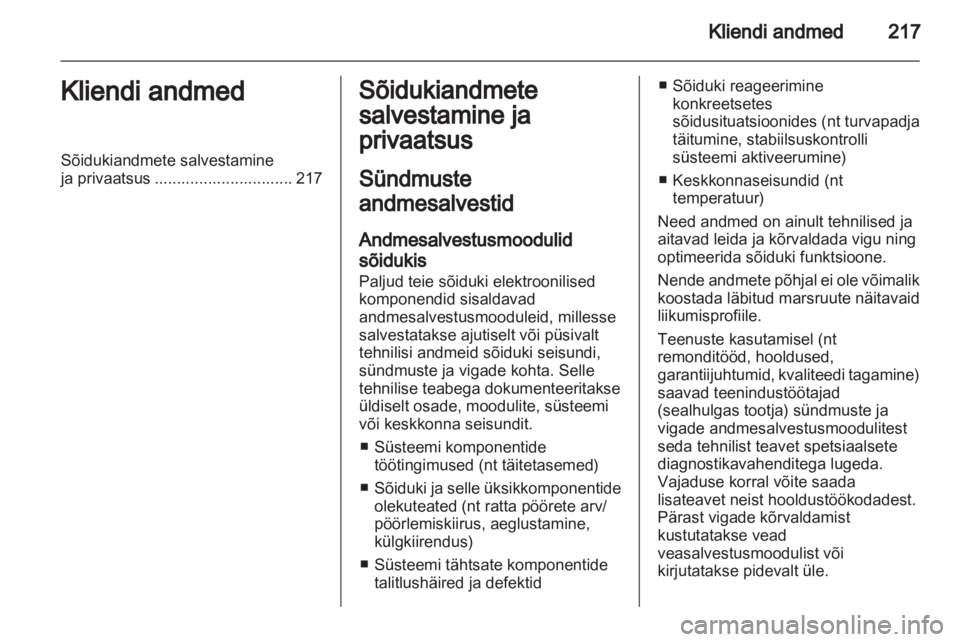 OPEL CORSA 2013.5  Omaniku käsiraamat (in Estonian) 