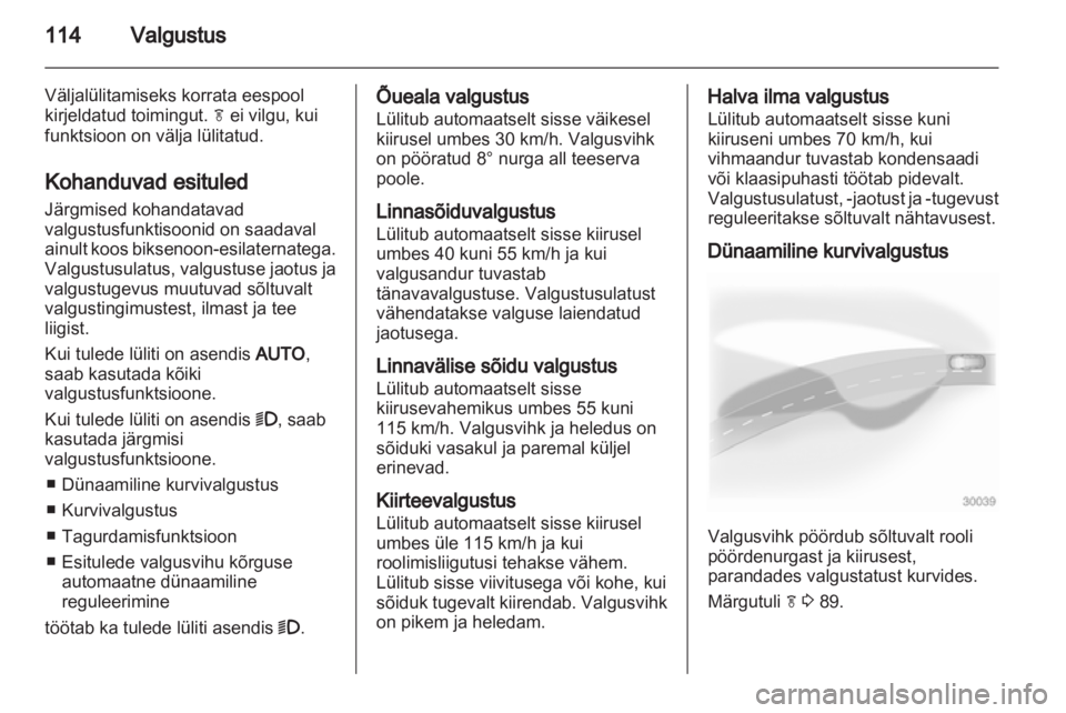 OPEL INSIGNIA 2010.5  Omaniku käsiraamat (in Estonian) 