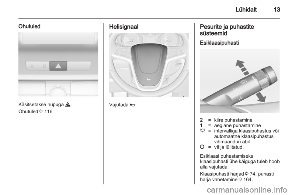 OPEL INSIGNIA 2010.5  Omaniku käsiraamat (in Estonian) 