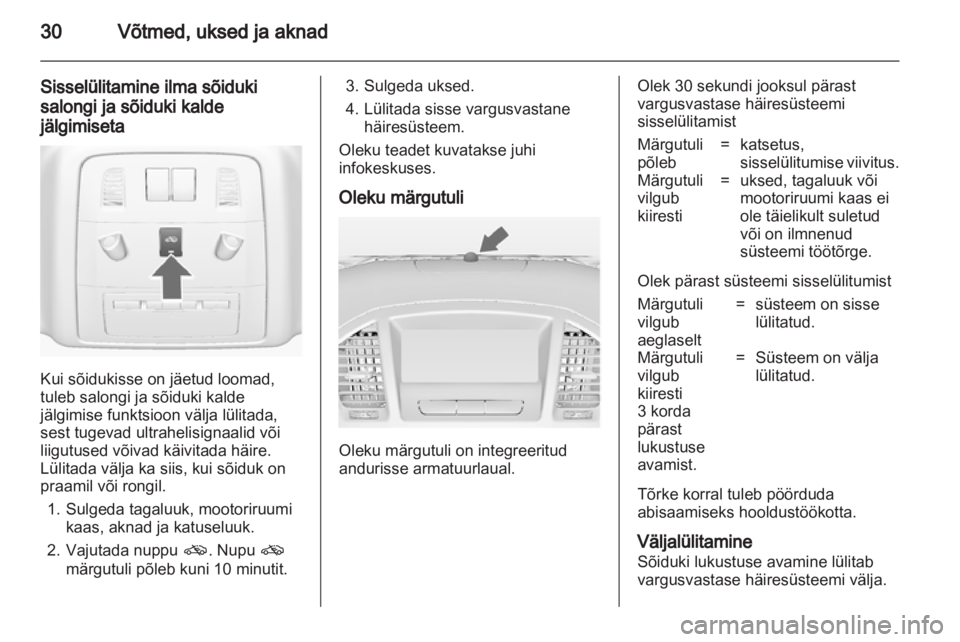 OPEL INSIGNIA 2010.5  Omaniku käsiraamat (in Estonian) 