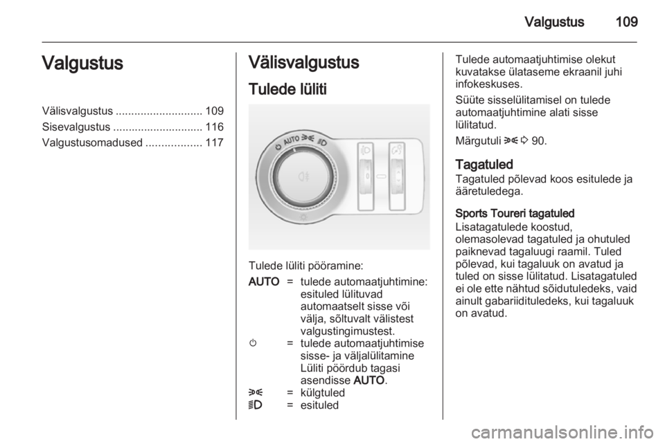 OPEL INSIGNIA 2012  Omaniku käsiraamat (in Estonian) 