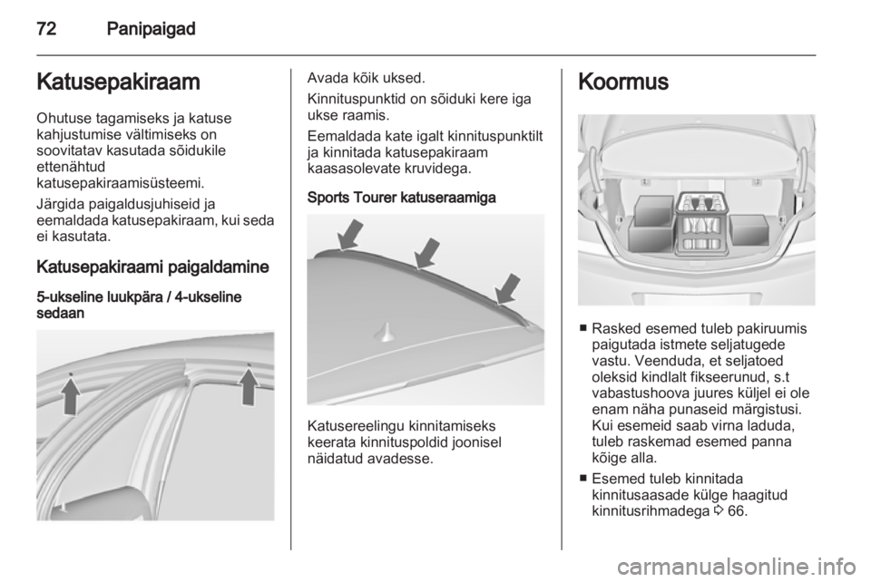 OPEL INSIGNIA 2012  Omaniku käsiraamat (in Estonian) 