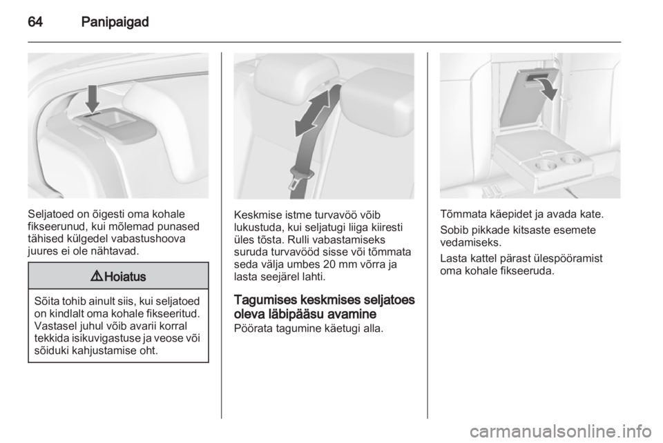 OPEL INSIGNIA 2012.5  Omaniku käsiraamat (in Estonian) 