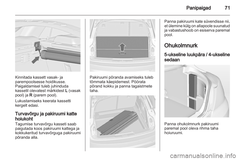 OPEL INSIGNIA 2012.5  Omaniku käsiraamat (in Estonian) 