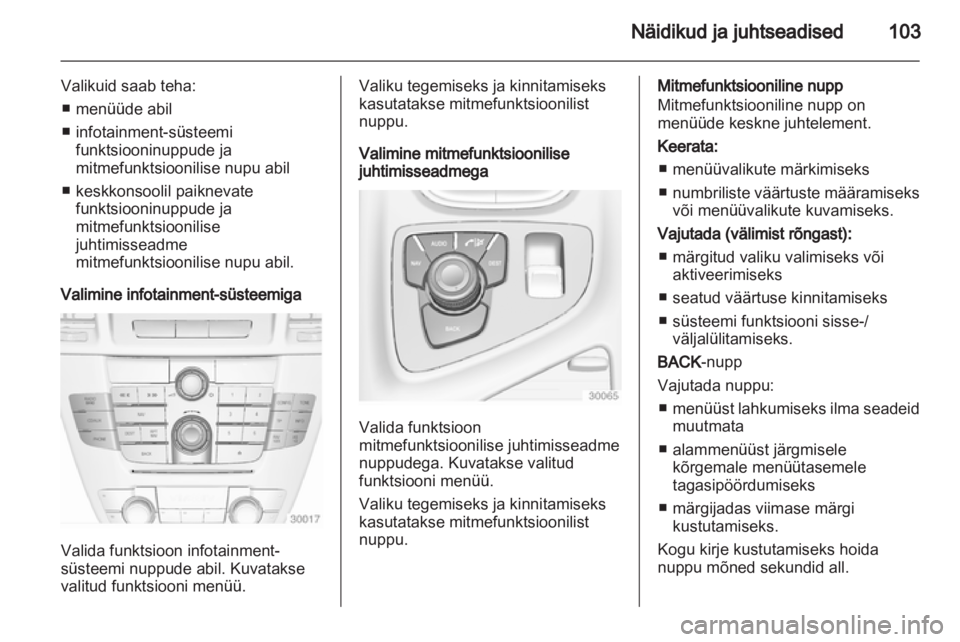 OPEL INSIGNIA 2013.5  Omaniku käsiraamat (in Estonian) 