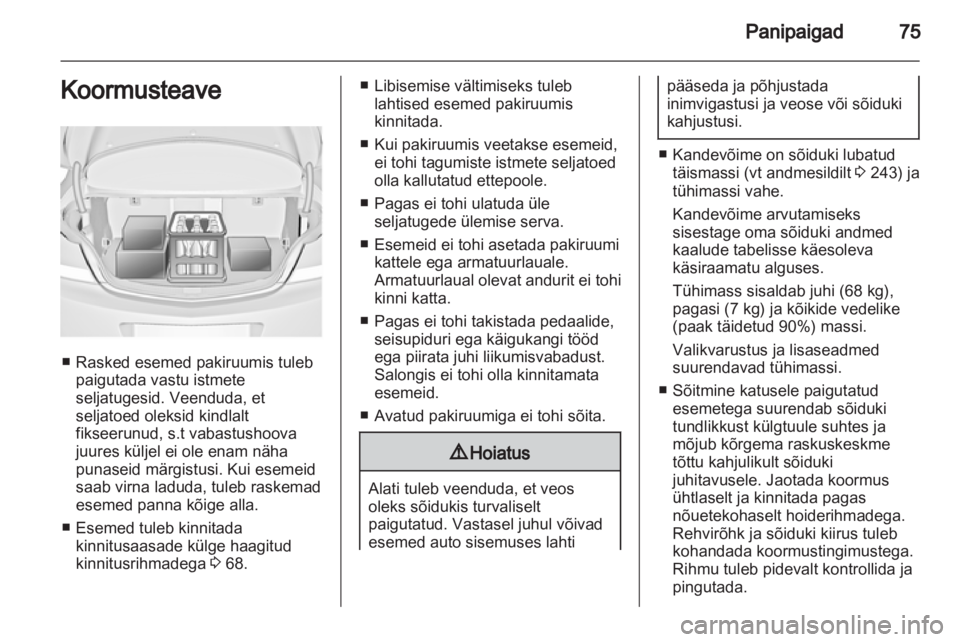 OPEL INSIGNIA 2013.5  Omaniku käsiraamat (in Estonian) 