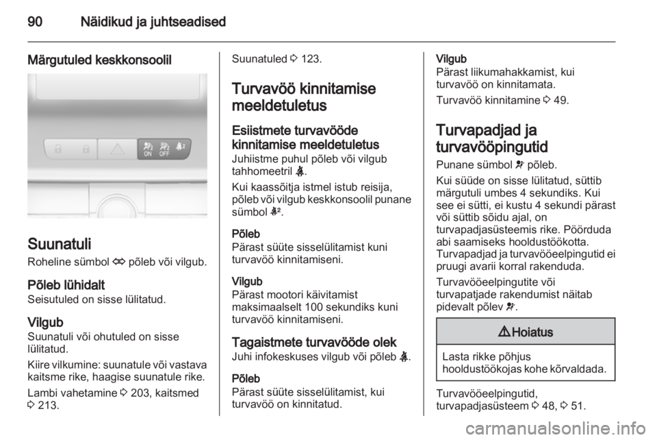 OPEL INSIGNIA 2013.5  Omaniku käsiraamat (in Estonian) 