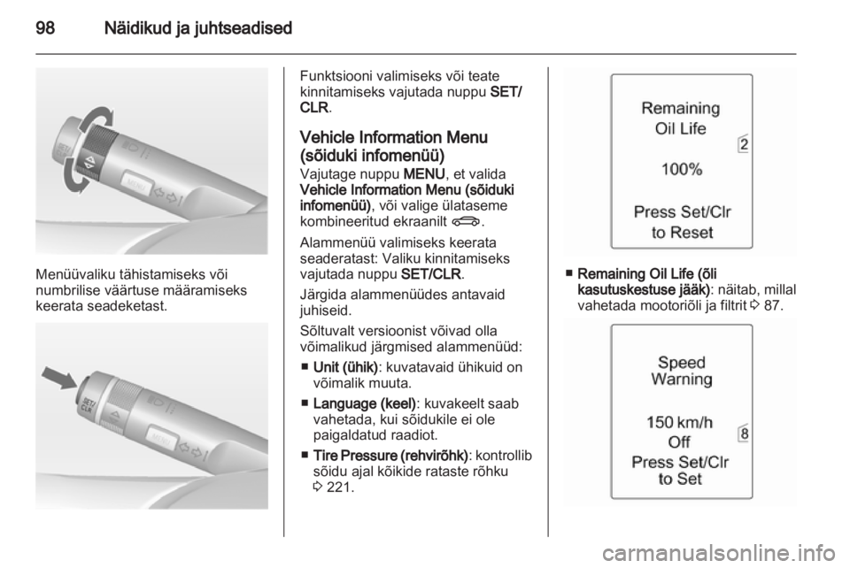 OPEL INSIGNIA 2013.5  Omaniku käsiraamat (in Estonian) 