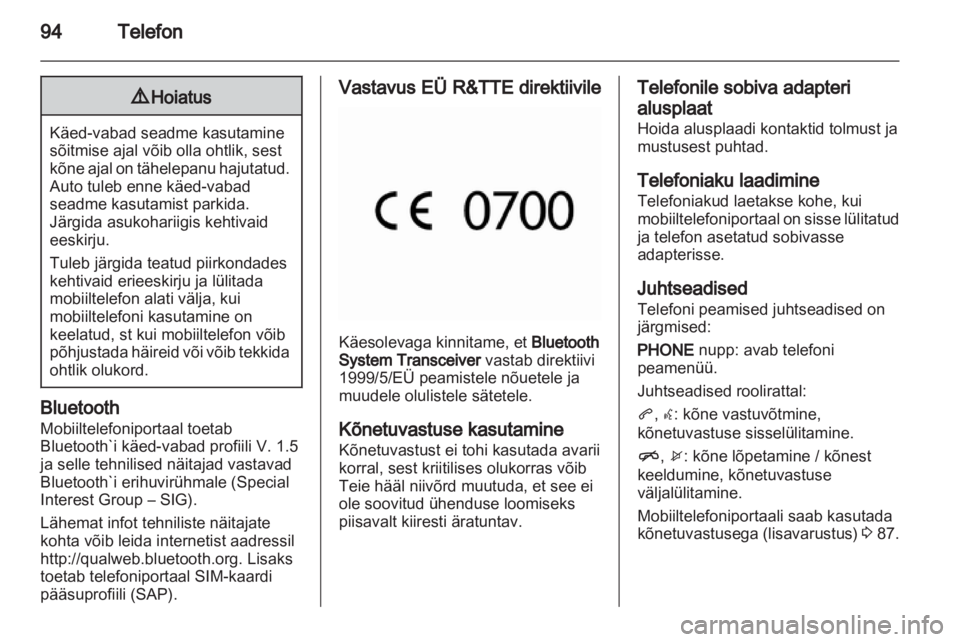 OPEL MERIVA 2011  Infotainment-süsteemi juhend (in Estonian) 