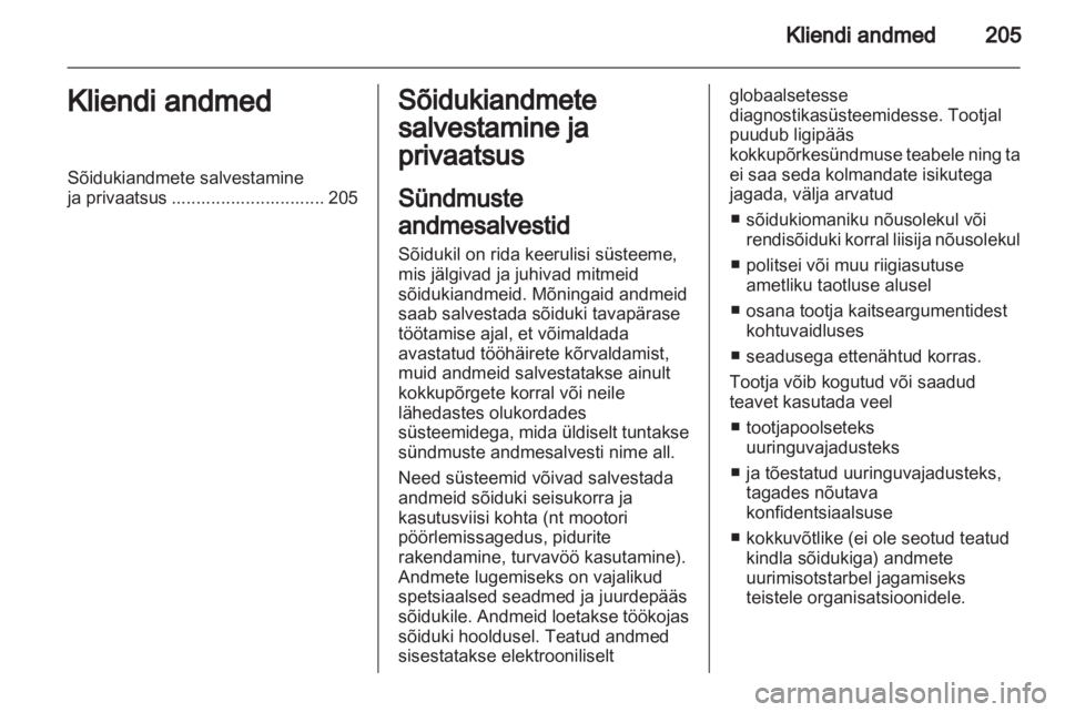 OPEL MERIVA 2011.5  Omaniku käsiraamat (in Estonian) 