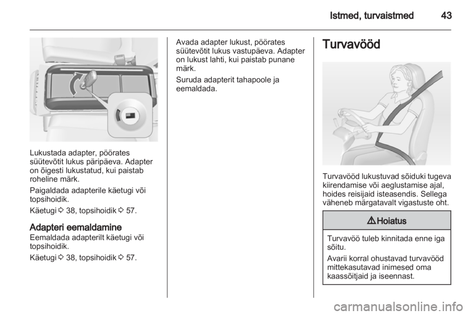 OPEL MERIVA 2011.5  Omaniku käsiraamat (in Estonian) 