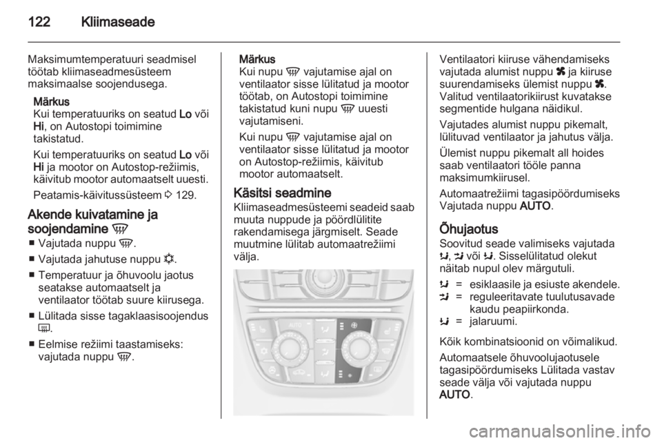 OPEL MERIVA 2012  Omaniku käsiraamat (in Estonian) 