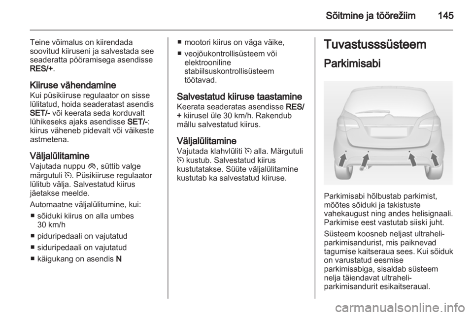 OPEL MERIVA 2012.5  Omaniku käsiraamat (in Estonian) 
