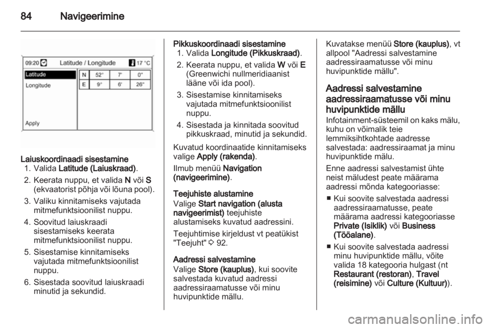OPEL MERIVA 2013.5  Infotainment-süsteemi juhend (in Estonian) 