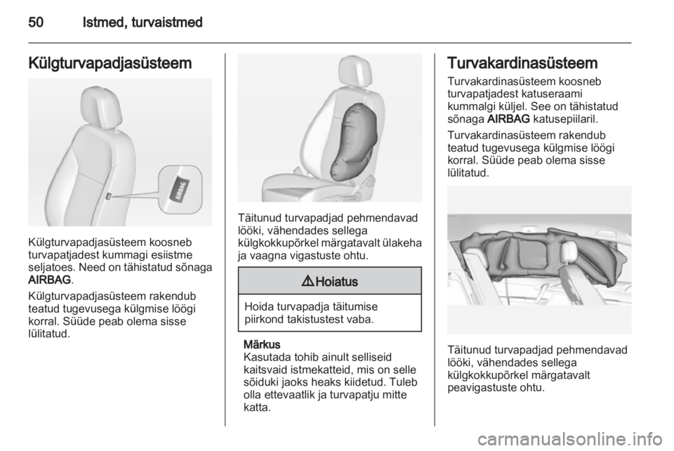 OPEL MERIVA 2013.5  Omaniku käsiraamat (in Estonian) 