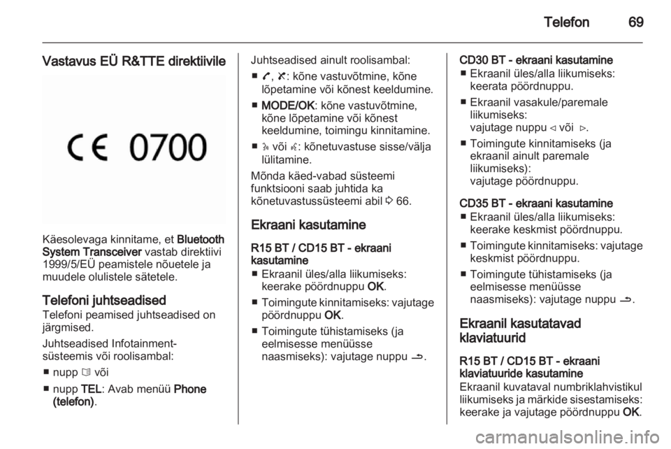OPEL VIVARO 2013  Infotainment-süsteemi juhend (in Estonian) 