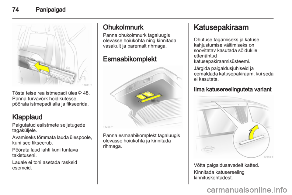 OPEL ZAFIRA 2011.5  Omaniku käsiraamat (in Estonian) 