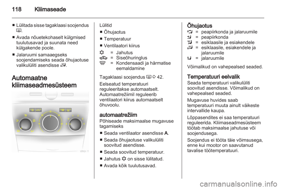 OPEL ZAFIRA 2012  Omaniku käsiraamat (in Estonian) 