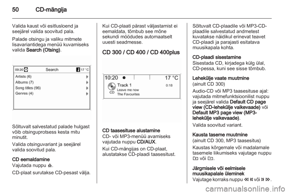 OPEL ZAFIRA C 2013  Infotainment-süsteemi juhend (in Estonian) 