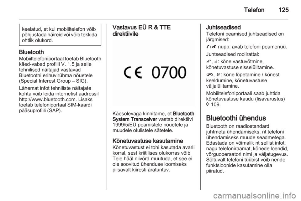 OPEL ZAFIRA C 2013.5  Infotainment-süsteemi juhend (in Estonian) 