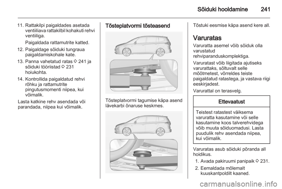 OPEL ZAFIRA TOURER 2012.5  Omaniku käsiraamat (in Estonian) 