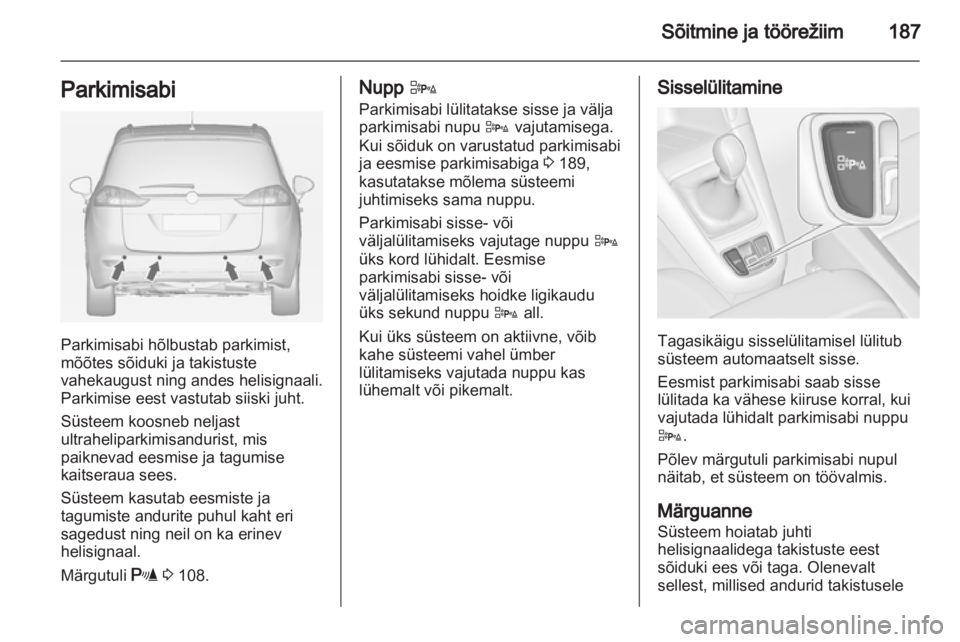 OPEL ZAFIRA TOURER 2013  Omaniku käsiraamat (in Estonian) 