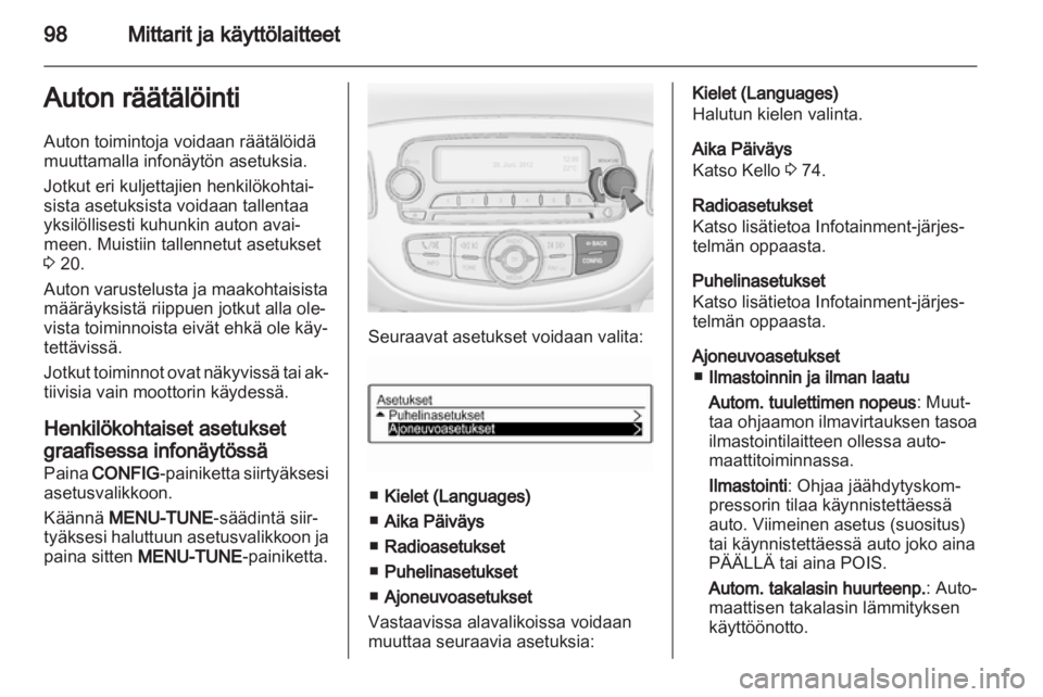 OPEL ADAM 2013.5  Ohjekirja (in Finnish) 