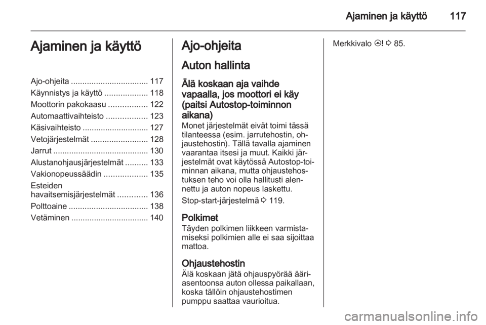 OPEL ANTARA 2012.5  Ohjekirja (in Finnish) 