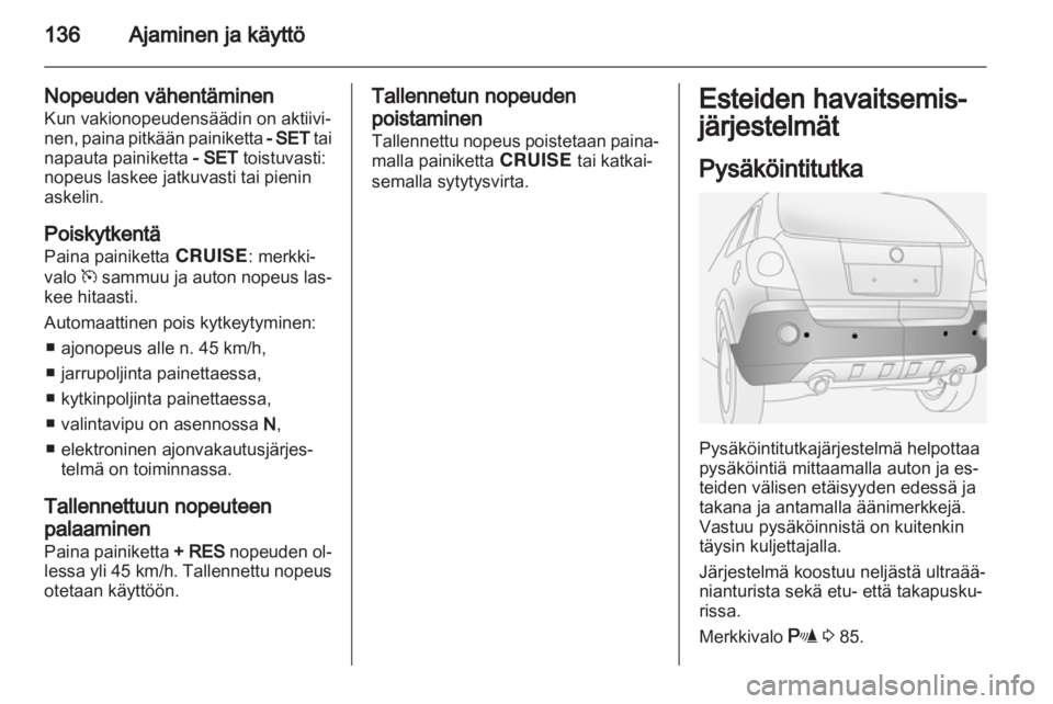 OPEL ANTARA 2012.5  Ohjekirja (in Finnish) 