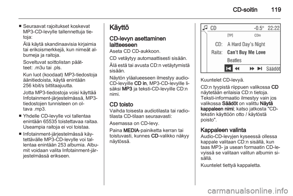 OPEL ANTARA 2013  Infotainment-ohjekirja (in Finnish) 