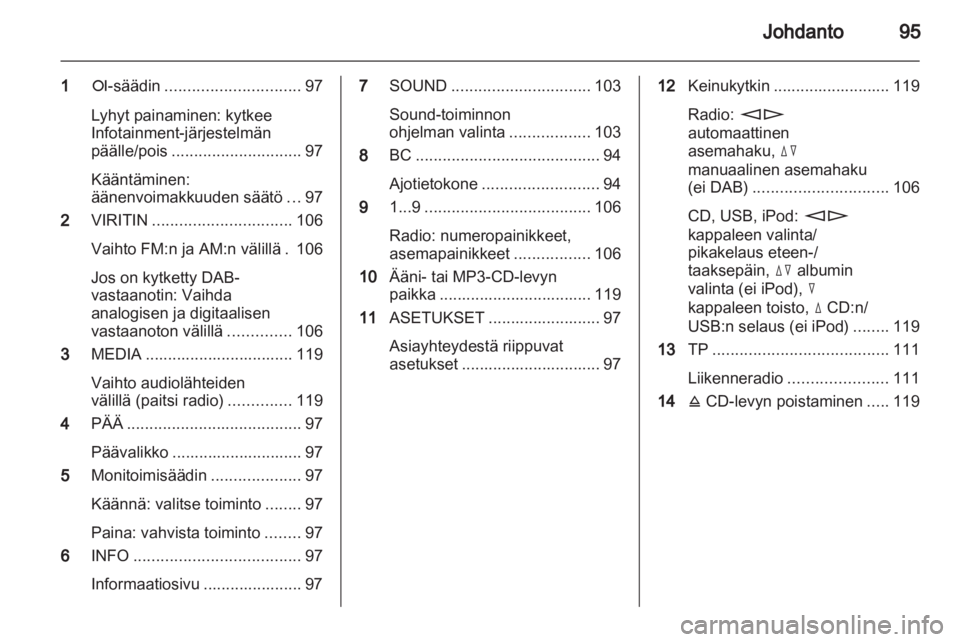 OPEL ANTARA 2013  Infotainment-ohjekirja (in Finnish) 