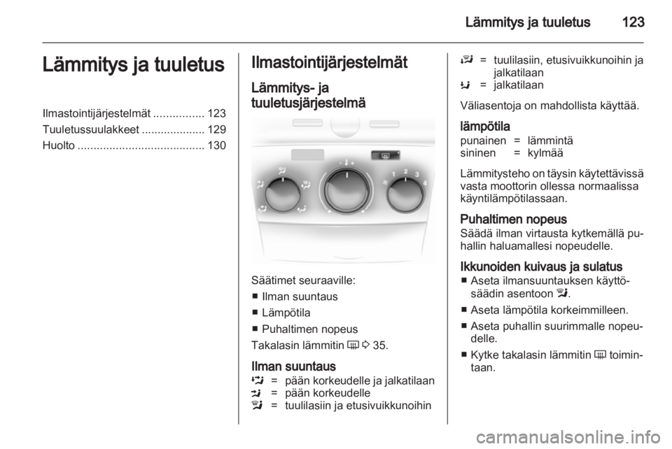 OPEL ASTRA H 2010.5  Ohjekirja (in Finnish) 