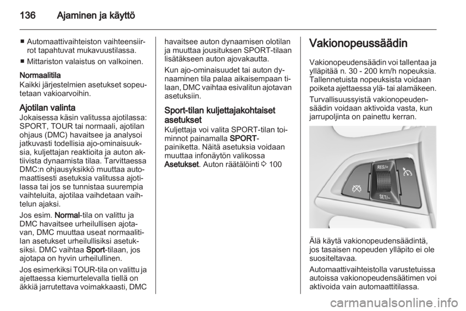 OPEL ASTRA J 2010.5  Ohjekirja (in Finnish) 
