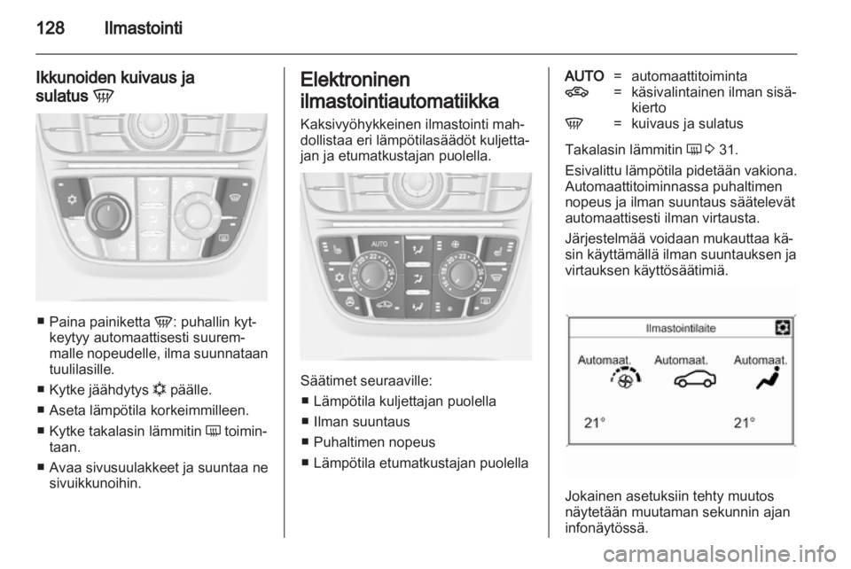 OPEL ASTRA J 2011.5  Ohjekirja (in Finnish) 