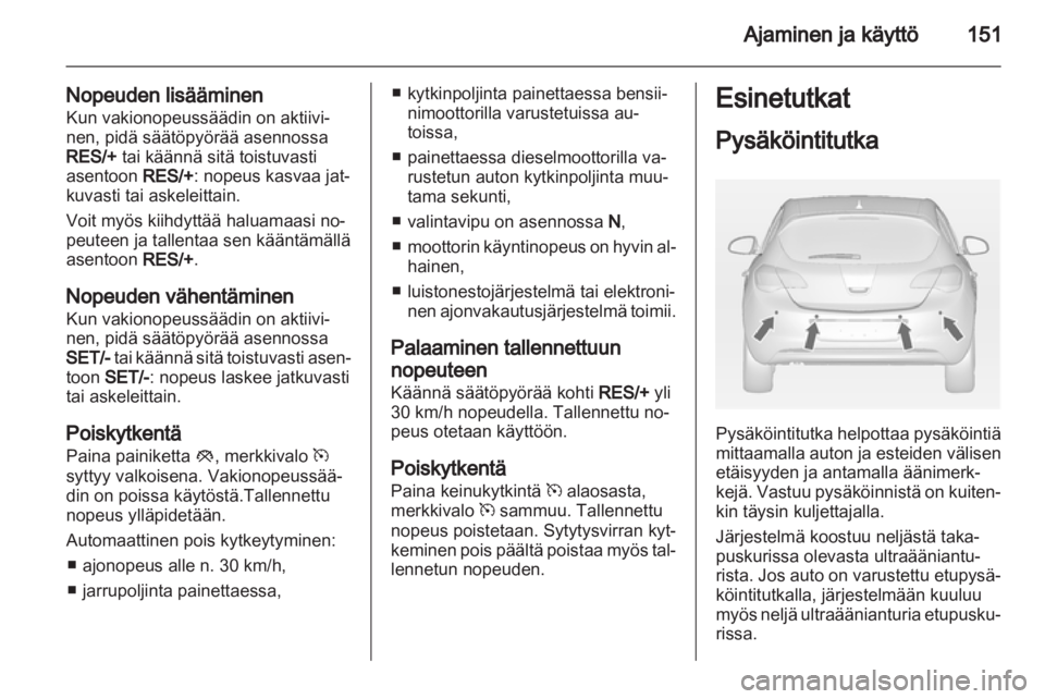OPEL ASTRA J 2011.5  Ohjekirja (in Finnish) 