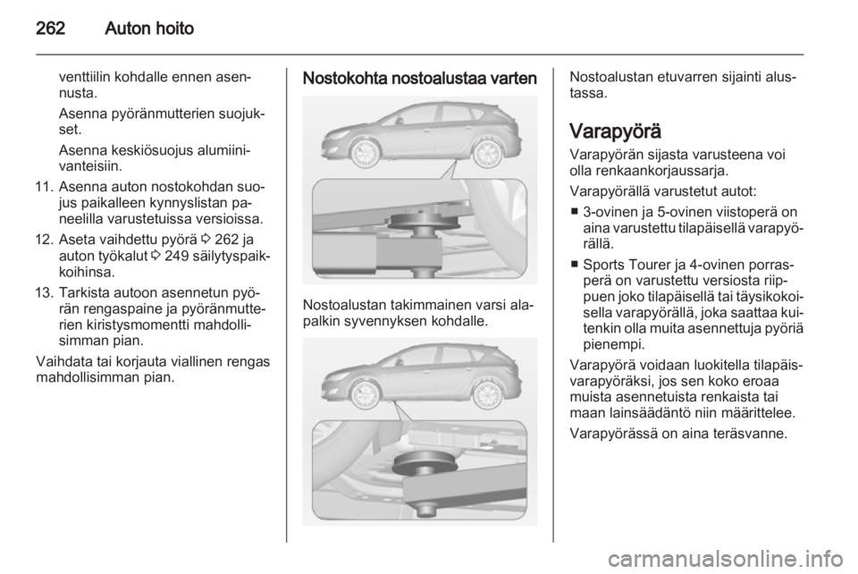 OPEL ASTRA J 2013  Ohjekirja (in Finnish) 