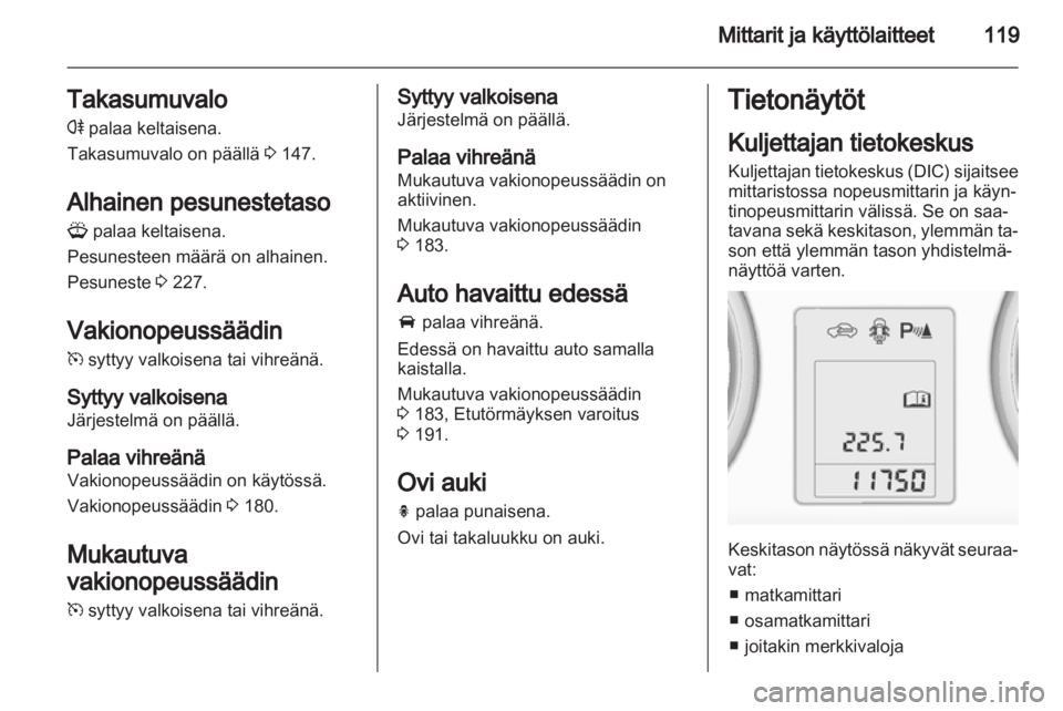 OPEL ASTRA J 2013.5  Ohjekirja (in Finnish) 