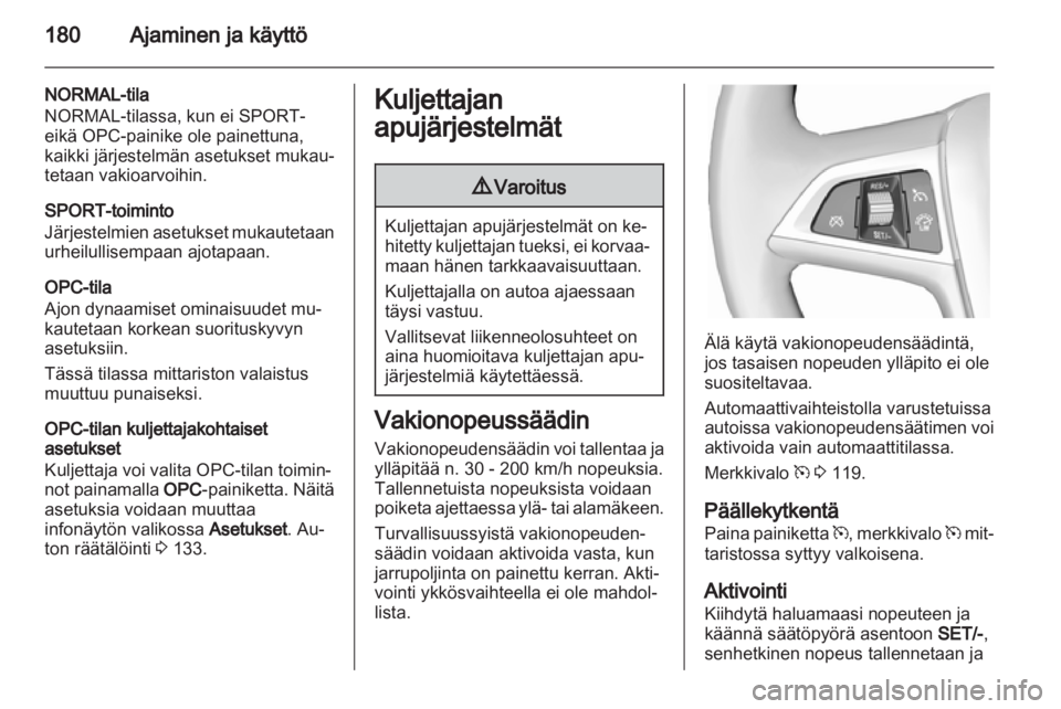 OPEL ASTRA J 2013.5  Ohjekirja (in Finnish) 