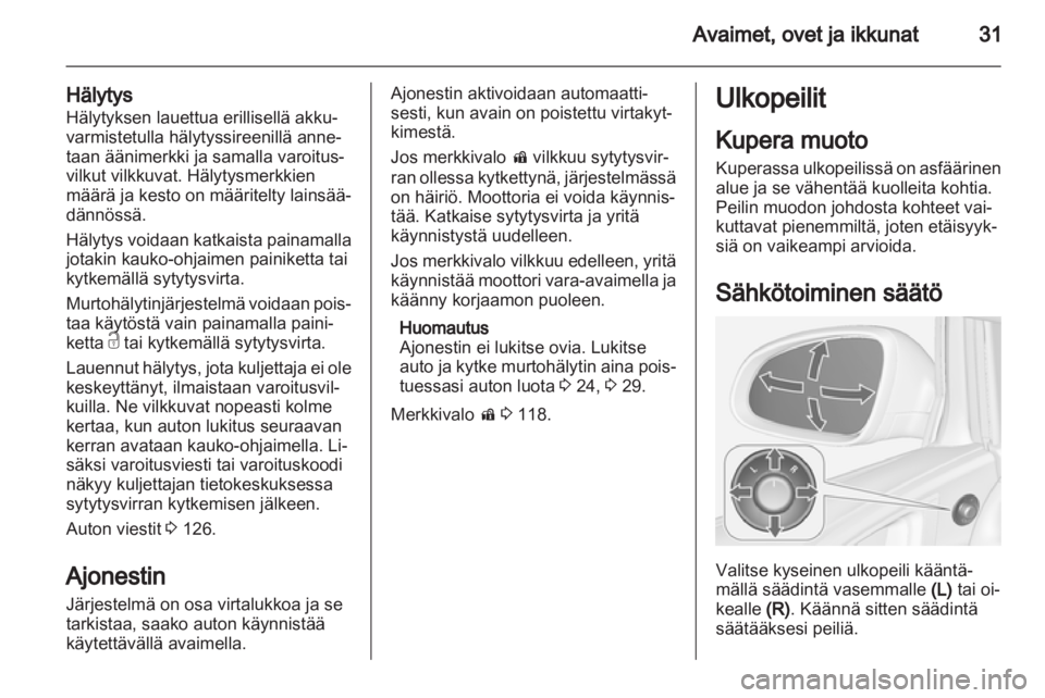 OPEL ASTRA J 2013.5  Ohjekirja (in Finnish) 