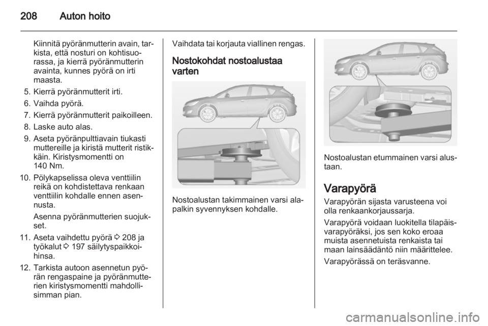 OPEL ASTRA J HB5 & ST 2012  Ohjekirja (in Finnish) 