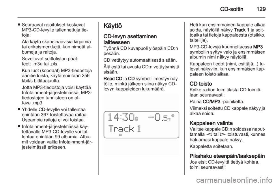 OPEL CORSA 2010.5  Infotainment-ohjekirja (in Finnish) 