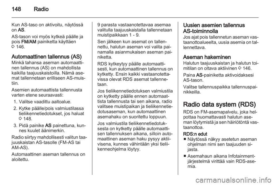 OPEL CORSA 2013  Infotainment-ohjekirja (in Finnish) 