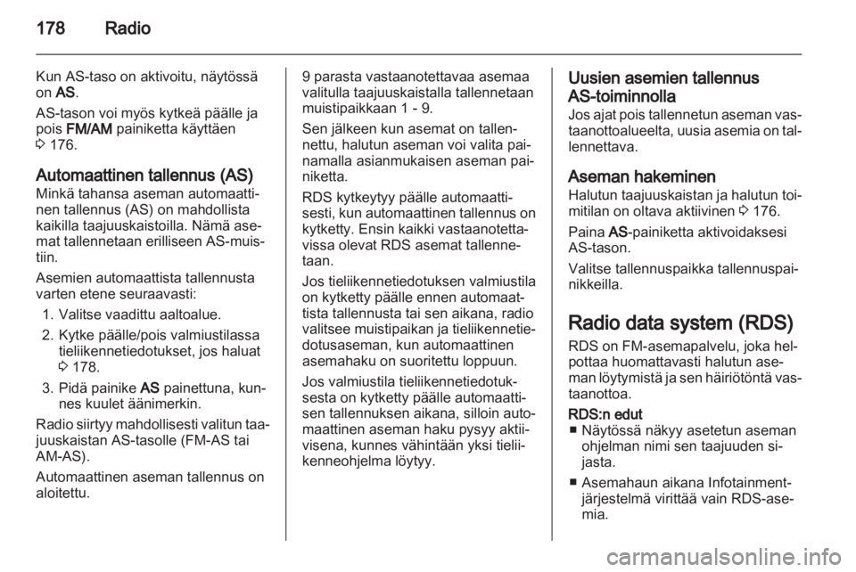 OPEL CORSA 2013  Infotainment-ohjekirja (in Finnish) 